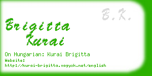 brigitta kurai business card